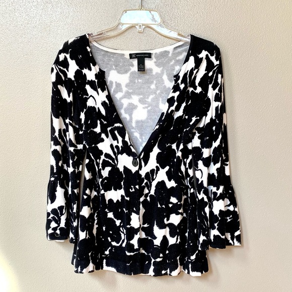 INC International Concepts Black & White Cardigan - Picture 6 of 11